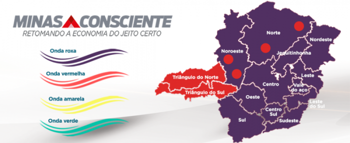 Estado mantém avanço da macro Triângulo do Sul e de três microrregiões para a onda vermelha na próxima segunda (12/4)