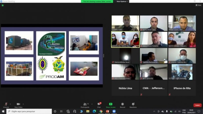 SES-AM realizou viodeoconferência para demonstrar a conectividade via fibra ótica com os municípios - FOTO: Divulgação/SES-AM