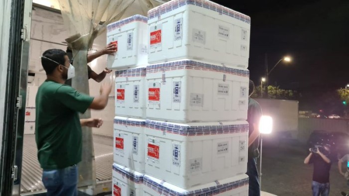 Minas recebe 630.550 doses de vacinas contra a covid-19