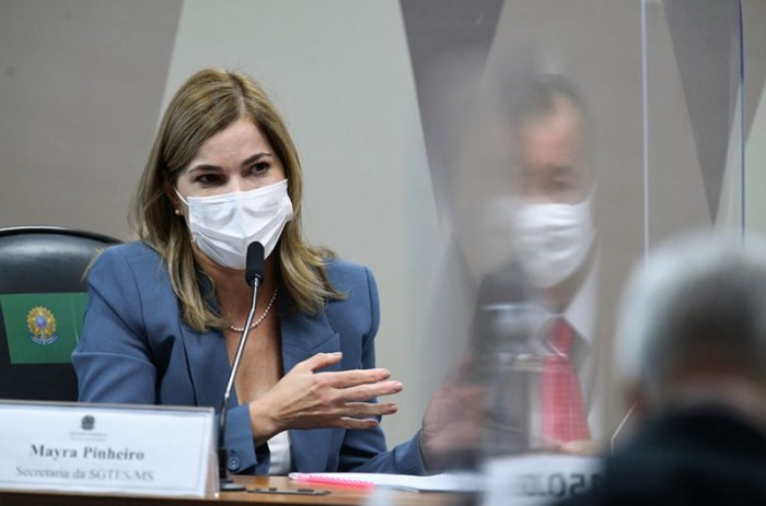 Mayra Pinheiro atribuiu a situação caótica aos governos locais - Edilson Rodrigues/Agência Senado