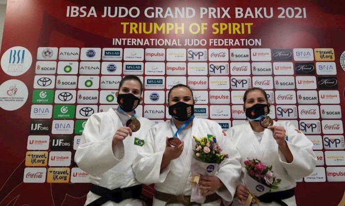Brasil conquista mais 2 ouros e 1 bronze no judô paralímpico, em Baku