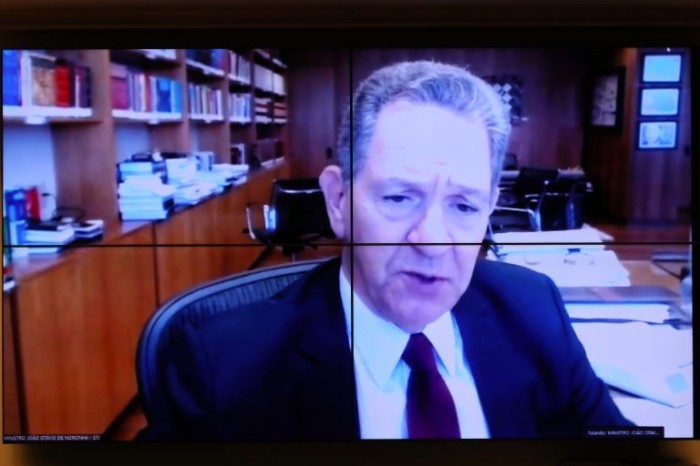 Ministro João Otávio de Noronha, durante a audiência virtual - (Foto: Cleia Viana/Câmara dos Deputados)