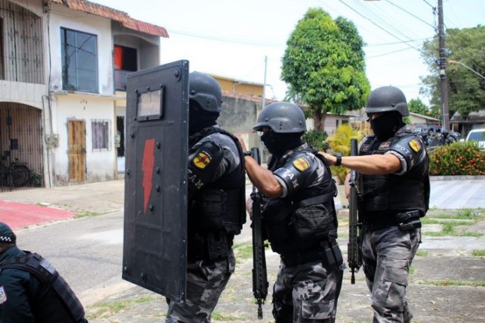 Treinamento de policiais em Belém (PA) - (Foto: Marco Nascimento/Agência Pará)