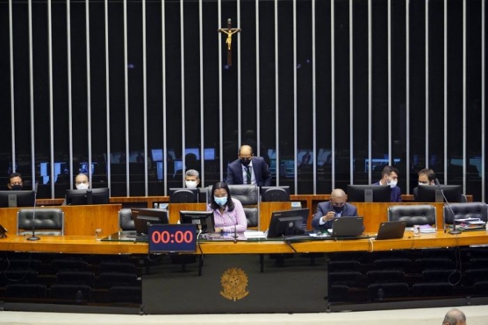Plenário está reunido em sessão deliberativa híbrida, com votação pela internet - (Foto: Pablo Valadares/Câmara dos Deputados)