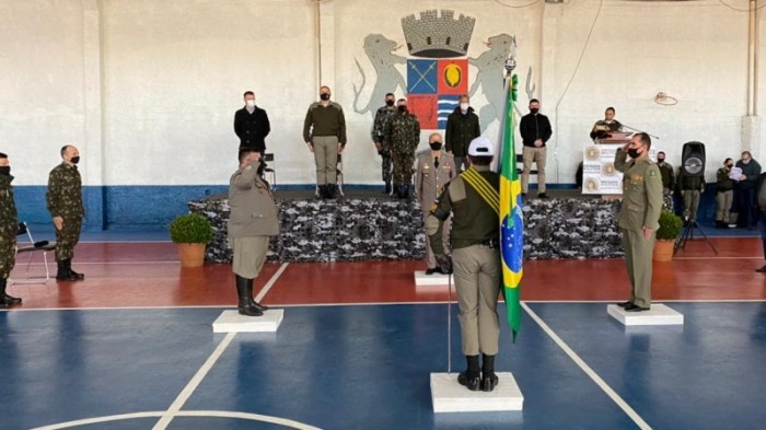 Major Otemar Maia Bianchini tomou posse como primeiro comandante do 6º Batalhão de Polícia de Choque (6° BP Chq), em Uruguaiana - Foto: Divulgação BM