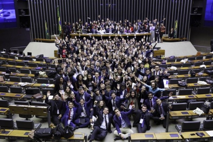 Jovens que participaram do projeto Politeia 2019 - (Foto: Najara Araújo/Câmara dos Deputados)