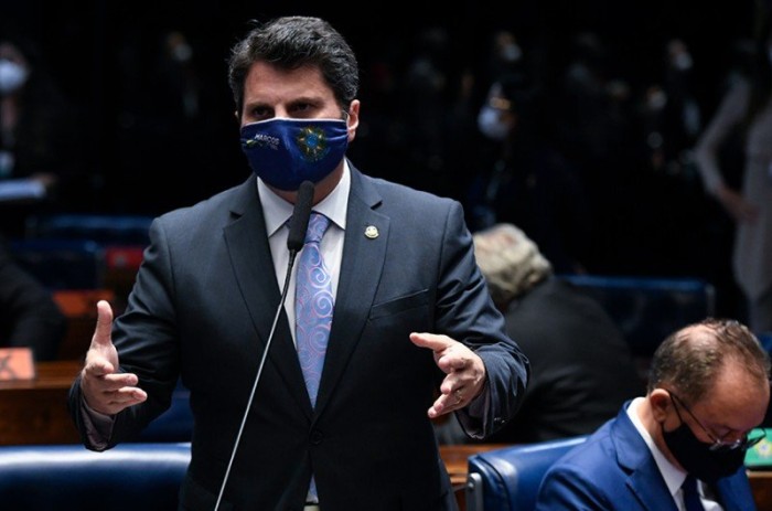 O senador durante sessão deliberativa no mês passado - Jefferson Rudy/Agência Senado