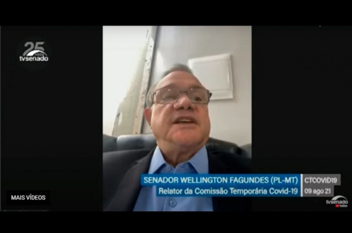 Wellington Fagundes: mais importante do que mudar regras de aquisição de vacinas é fortalecer o sistema público de saúde - Reprodução/Tv Senado