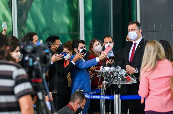 Pacheco disse que "a democracia não pode ser questionada da forma como vem sendo questionada no país" - Pedro Gontijo/Senado Federal