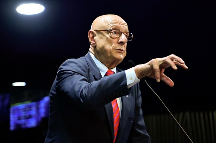 Senador Espiridião Amin (PP-SC) pediu que o Presidente Rodrigo Pacheco decida sua questão de ordem sobre a votação do projeto - Waldemir Barreto/Agência Senado