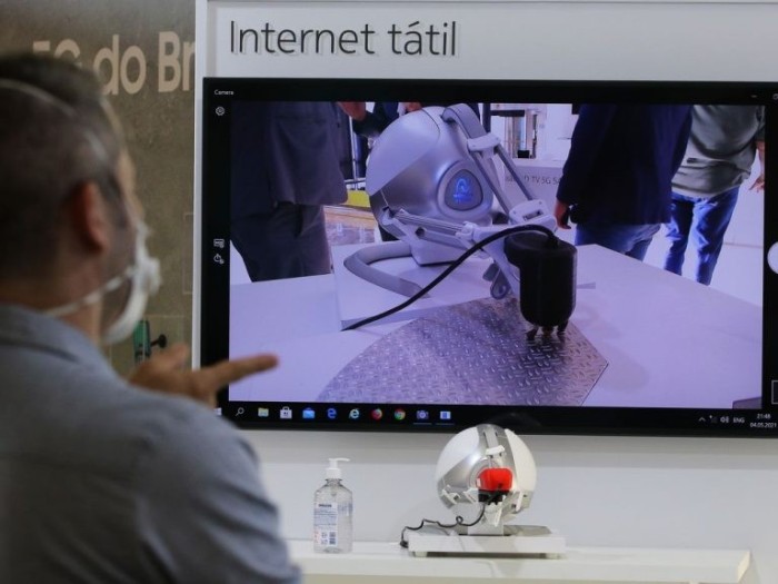 Exposição sobre tecnologia 5G, realizada neste ano no Congresso Nacional - (Foto: Fabio Rodrigues Pozzebom/Agência Brasil)