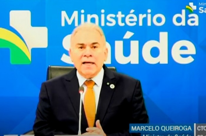 O ministro afirmou que o país terá, até outubro, vacinas suficientes para a imunização completa de todos os cidadãos com mais de 18 anos - Reprodução/TV Senado