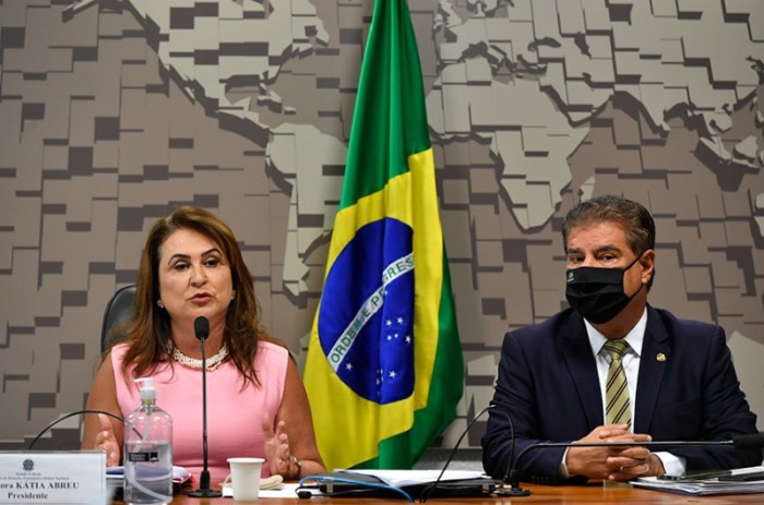 O senador Nelsinho Trad (à dir.) foi autor do requerimento, que foi subescrito pela senadora Kátia Abreu e pelo senador Esperidião Amin - Leopoldo Silva/Agência Senado