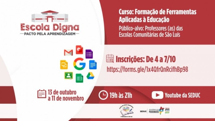 Governo promove curso de ferramentas tecnológicas aplicadas à Educação para Escolas Comunitárias