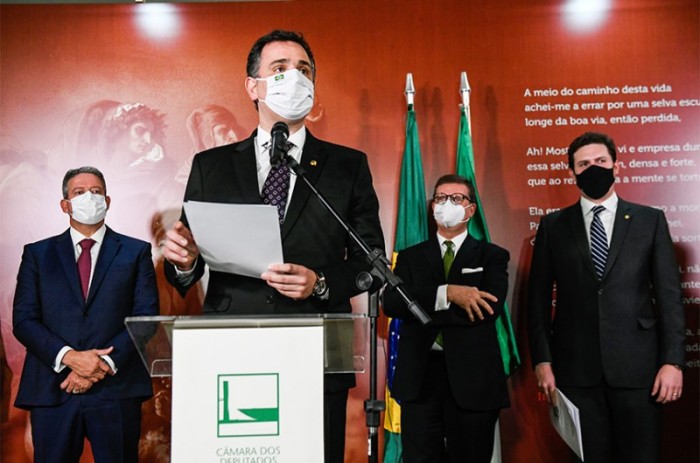 Para o presidente do Senado, Rodrigo Pacheco (DEM-MG), a exposição reforça os vínculos entre Brasil e Itália - Pedro Gontigo/Senado Federal