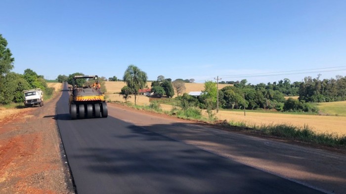 Entre Horizontina e Três de Maio, obras de recuperação abrangem trecho de 12 quilômetros - Foto: Divulgação Daer