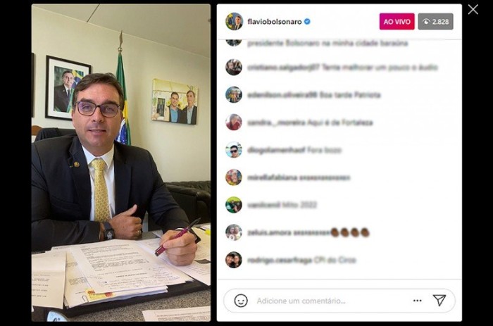Reprodução Instagram Flavio Bolsonaro