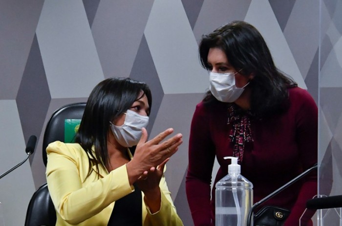 Simone Tebet, Eliziane Gama e Soraya Thronicke acompanham depoimento à CPI - Waldemir Barreto/Agência Senado