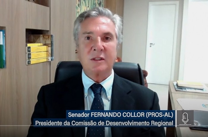 Presidente da CDR, o senador Fernando Collor (Pros-AL) , destacou que o turismo de natureza preserva o meio ambiente e promove o desenvolvimento regional no país - Reprodução TV Senado