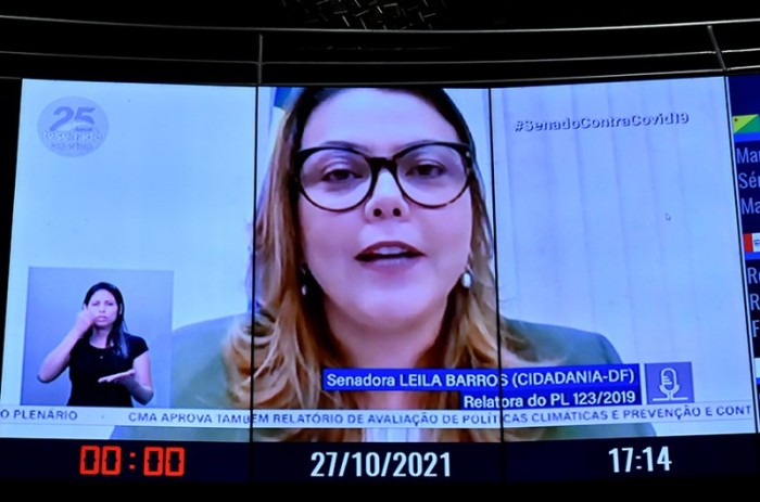 A relatora em plenário foi a senadora Leila Barros (Cidadania-DF) - Waldemir Barreto/Agência Senado