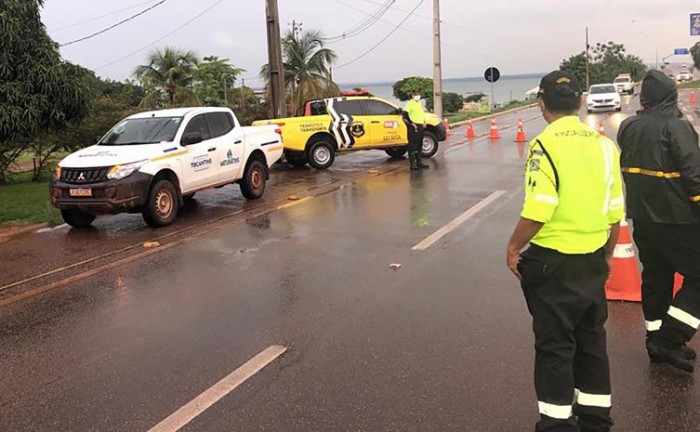 Abordagem de veículo na blitz educativa da Piracema 2021-2022 em Palmas - Foto: Naturatins/Governo do Tocantins