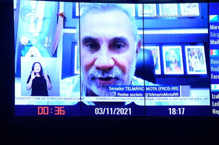 O senador Telmário Mota (Pros–RR) disse que "é impossível conviver com esse tipo de acolhida, que tem comprometido as políticas públicas" - Jefferson Rudy/Agência Senado