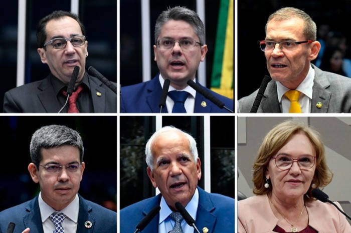 Kajuru, Alessandro Vieira, Fabiano Contarato, Randolfe Rodrigues, Oriovisto Guimarães e Zenaide Maia fazem críticas à PEC dos Precatórios - Agência Senado