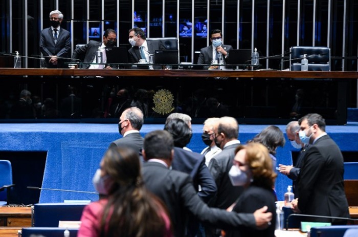 Senadores em sessão deliberativa para votação de indicações de autoridades, em julho - Jefferson Rudy/Agência Senado