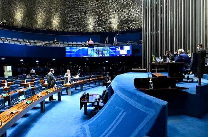 Senadores em sessão do Congresso, no início de outubro - Waldemir Barreto/Agência Senado