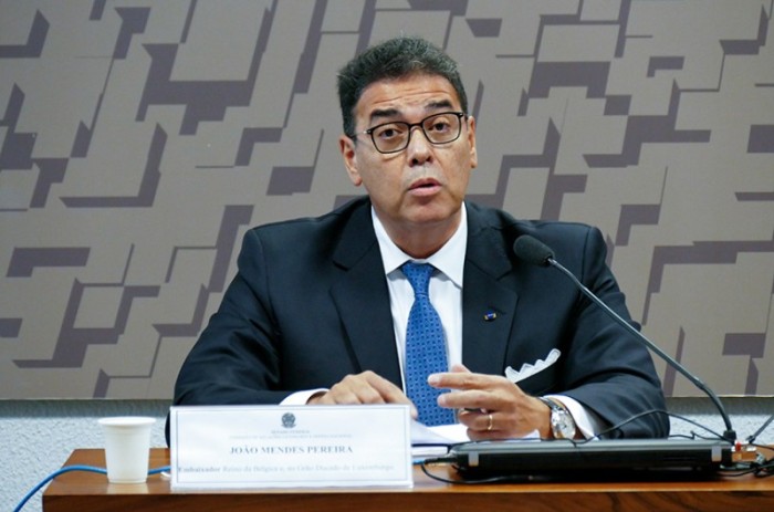 João Mendes Pereira em sua sabatina na Comissão de Relações Exteriores, na terça - Roque de Sá/Agência Senado