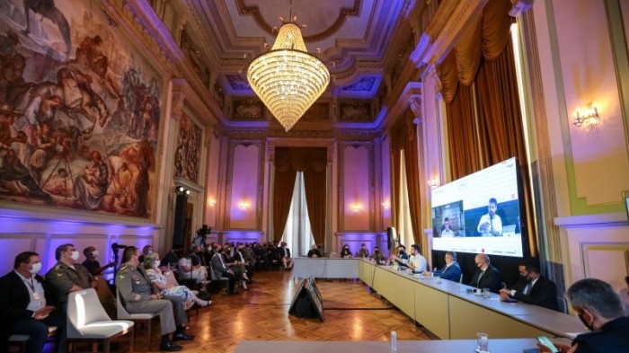 Sistema foi apresentado na parte inicial da reunião de dezembro da Gestão Estatística da Segurança, no Palácio Piratini - Foto: Gustavo Mansur / Palácio Piratini