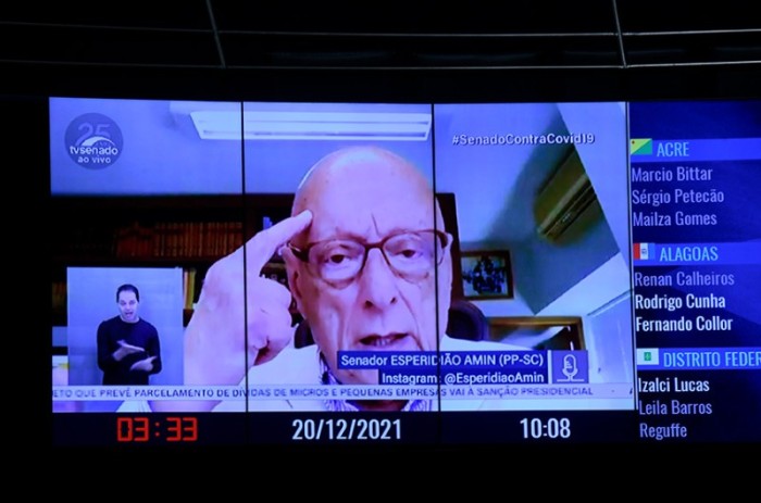 Esperidião Amin defende redução do valor previsto no Orçamento, de R$ 5,7 bilhões