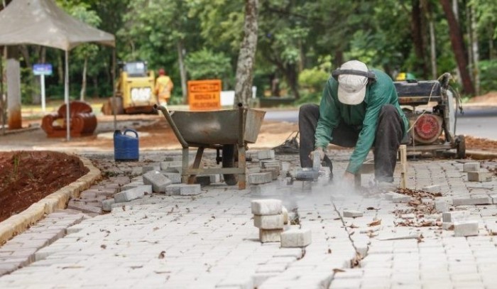Revitalização do Parque dos Poderes já tem mais de 60% da obra concluída e segue em diferentes frentes de trabalho
