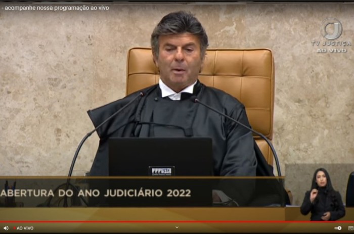 Na solenidade, o presidente do STF, Luiz Fux, defendeu estabilidade e tolerância neste ano eleitoral - Agência Senado