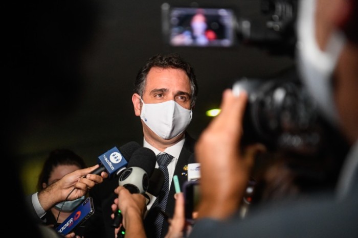 Pacheco informou que os parlamentares seguem na tentativa de encontrar uma solução para diminuir o preço dos combustíveis e que houve uma reunião com integrantes da equipe econômica - Pedro Gontijo/Senado Federal