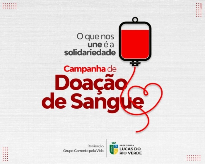 Campanha de doação de sangue foi antecipada para este sábado (12)