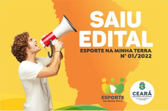 Chamamento Público do Projeto Esporte na Minha Terra: Sejuv divulga Edital Nº 01/2022