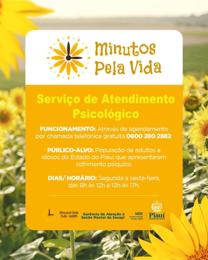 Projeto Minutos pela Vida leva atendimento psicológico de qualidade à população