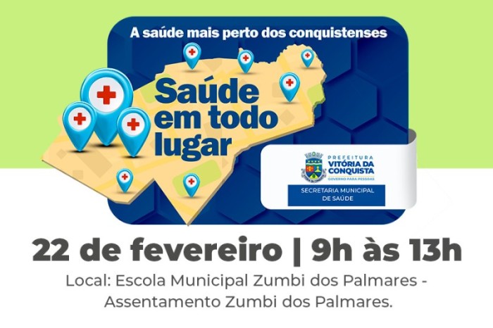 Saúde em Todo Lugar vai ao Assentamento Zumbi dos Palmares na terça-feira