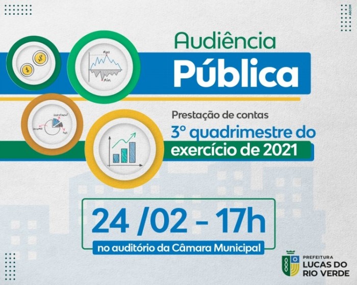 Audiência pública do 3º quadrimestre de 2021 será nesta quinta-feira (24)