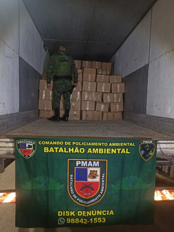 Polícia Militar do Amazonas apreende 5 toneladas de pescado ilegal