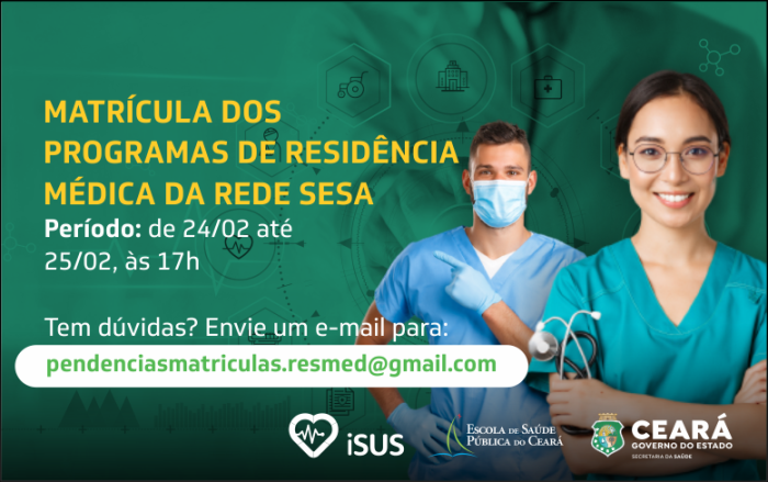 Residência Médica 2022: abertas, matrículas podem ser feitas pelo aplicativo iSUS