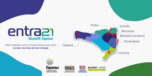 Programa Entra21, da Fapesc, terá curso gratuito para área de tecnologia com mais cinco turmas presenciais 