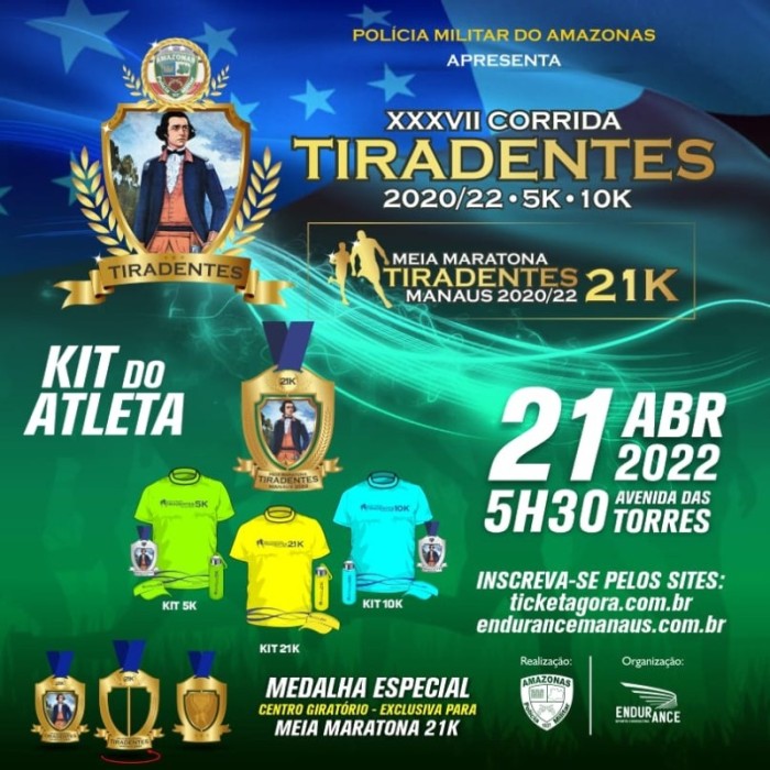 Polícia Militar do Amazonas promove 37ª Corrida Tiradentes no dia 21 de abril