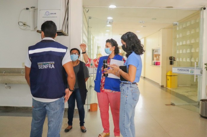 Fundhacre recebe visita técnica da Infraestrutura do Estado para vistoria de setores que passarão por reformas
