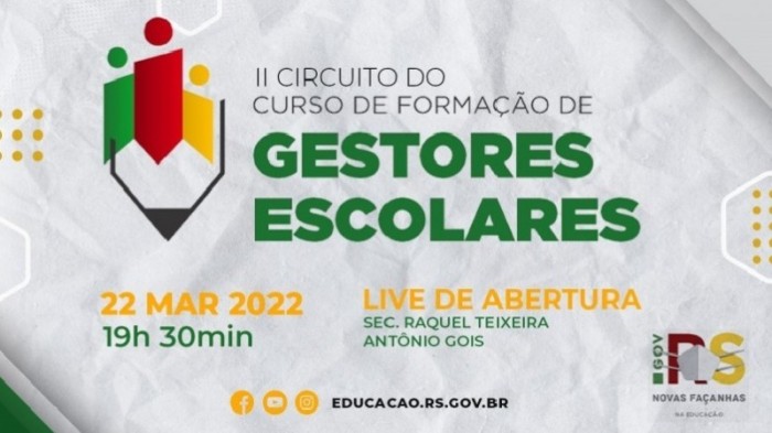 Segundo circuito do curso de formação de gestores da Seduc começa nesta terça, dia 22