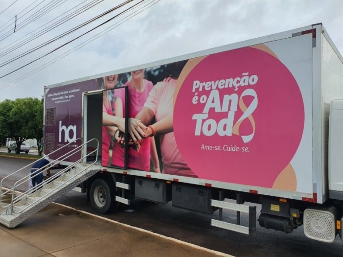 Carreta do Amor realiza preventivo e mamografia por agendamento em Lucas do Rio Verde