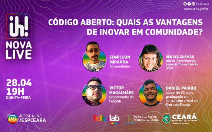 Código aberto: as vantagens de inovar em comunidade é tema de live nesta quinta (28)