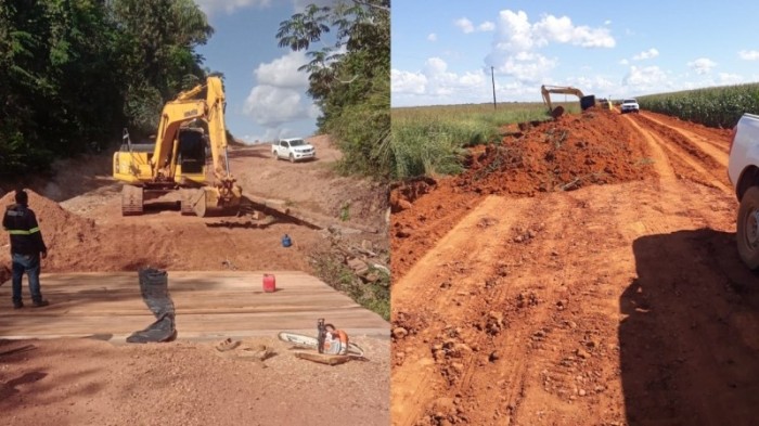 Ações de reparação são realizadas em estradas rurais de Lucas do Rio Verde