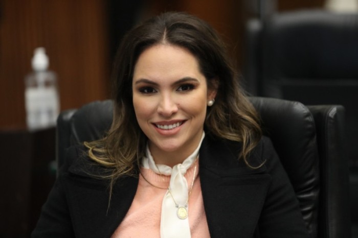 Deputada Maria Victoria (PP), proponente da sessão solene em comemoração aos 36 anos da Femoclam. / Créditos: Orlando Kissner/Alep